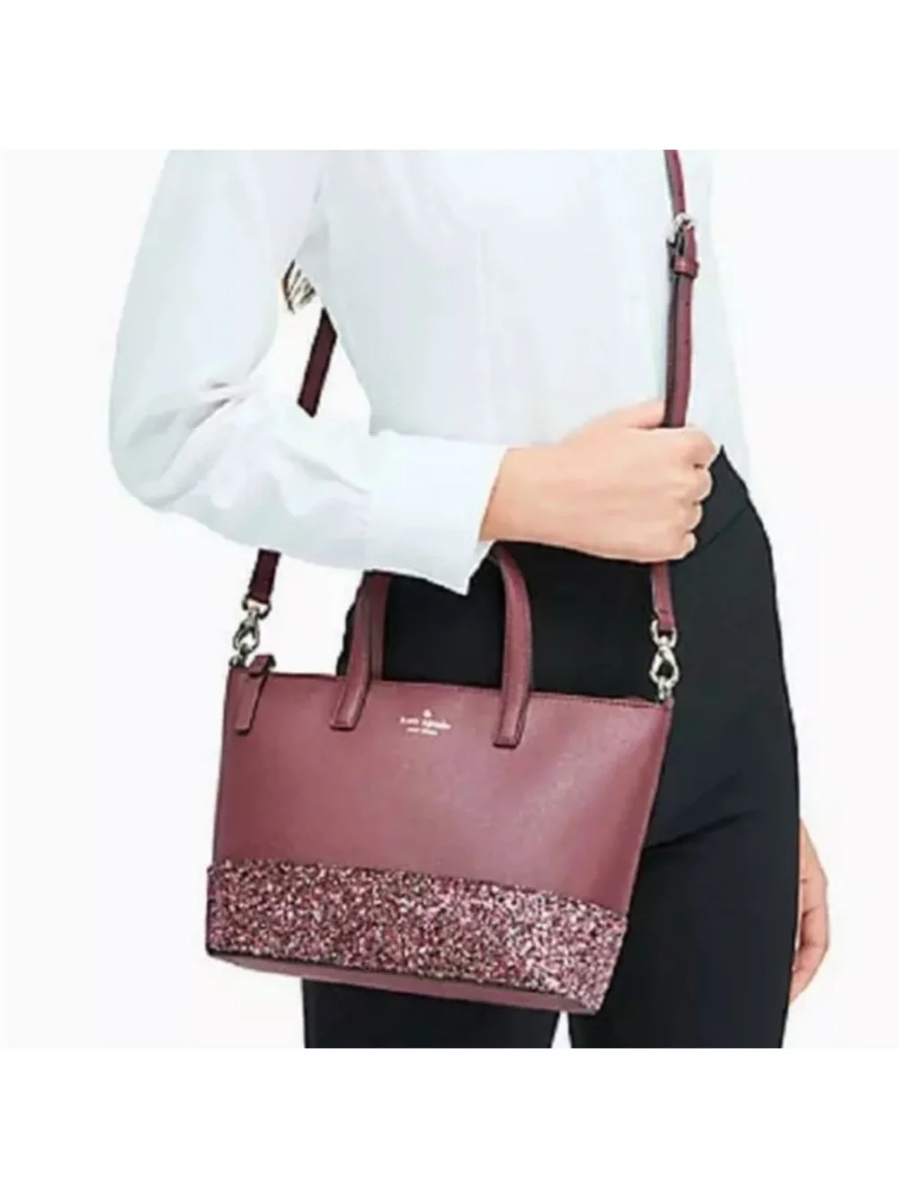 kate spade Greta Court Satchel with Detachable Strap-cherrywood